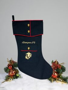 US Marine Dress Blue Christmas stocking style